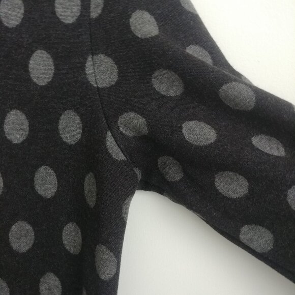 Miik made in Canada soft modal dress stretch mockneck black grey spots Small - Picture 4 of 11